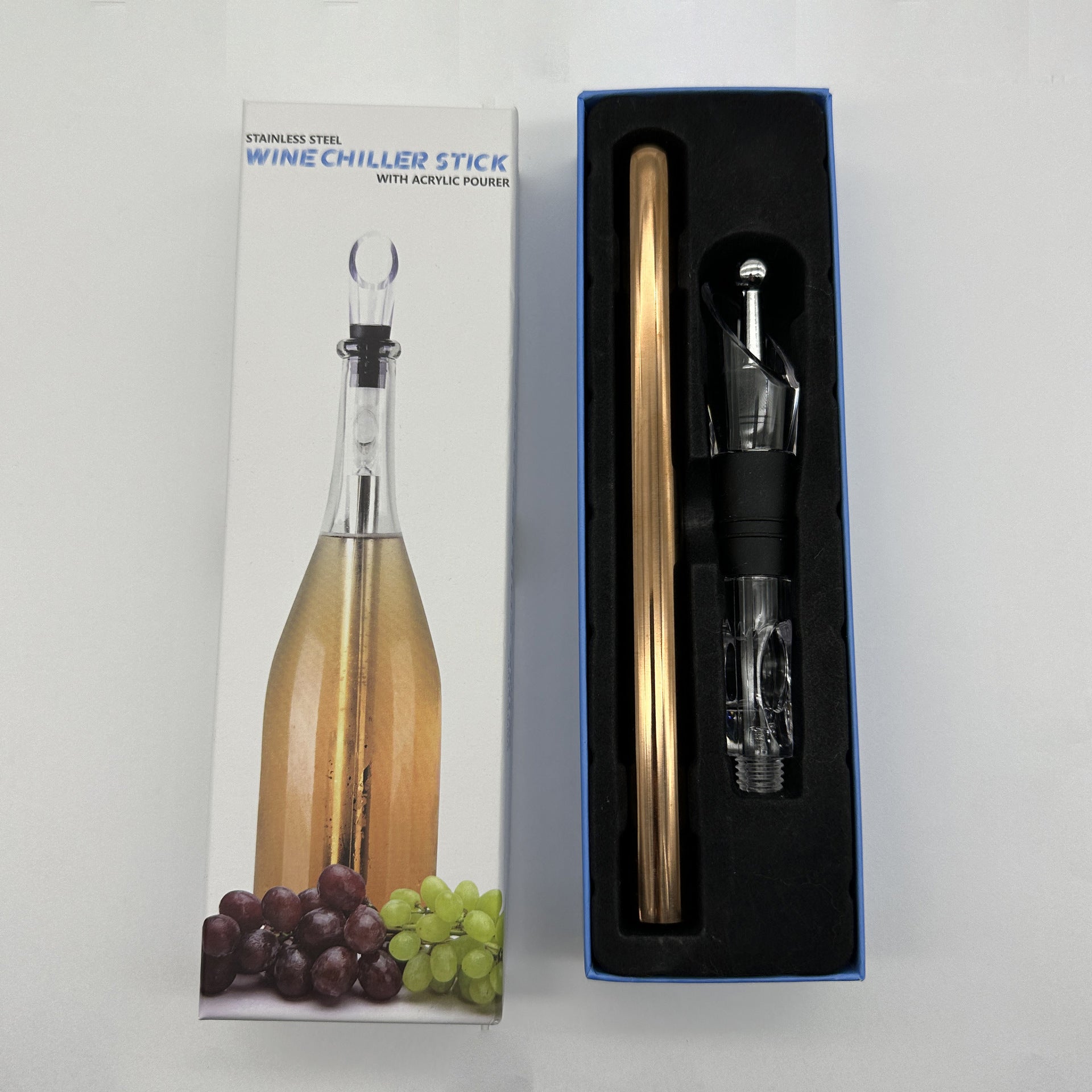 3-IN-1 Stainless Steel Wine Chilling Rod and Aerator - Kitchen Tools