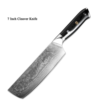 Japanese Damascus Steel Kitchen Knife or Knife Set