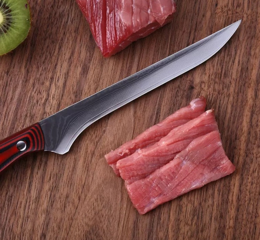 Precision Damascus Steel Boning Knife for Perfect Meat Preparation