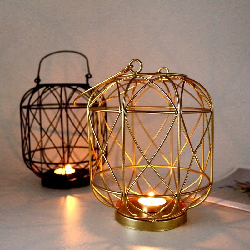 Iron Geometric Candle Holder