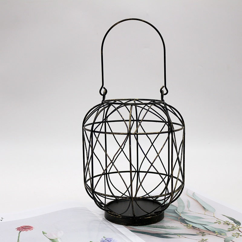 Iron Geometric Candle Holder