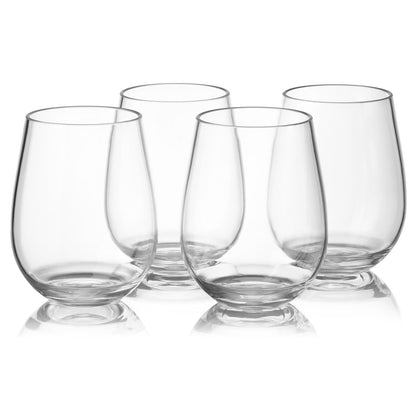 Shatterproof Clear Plastic Wine Glass Set