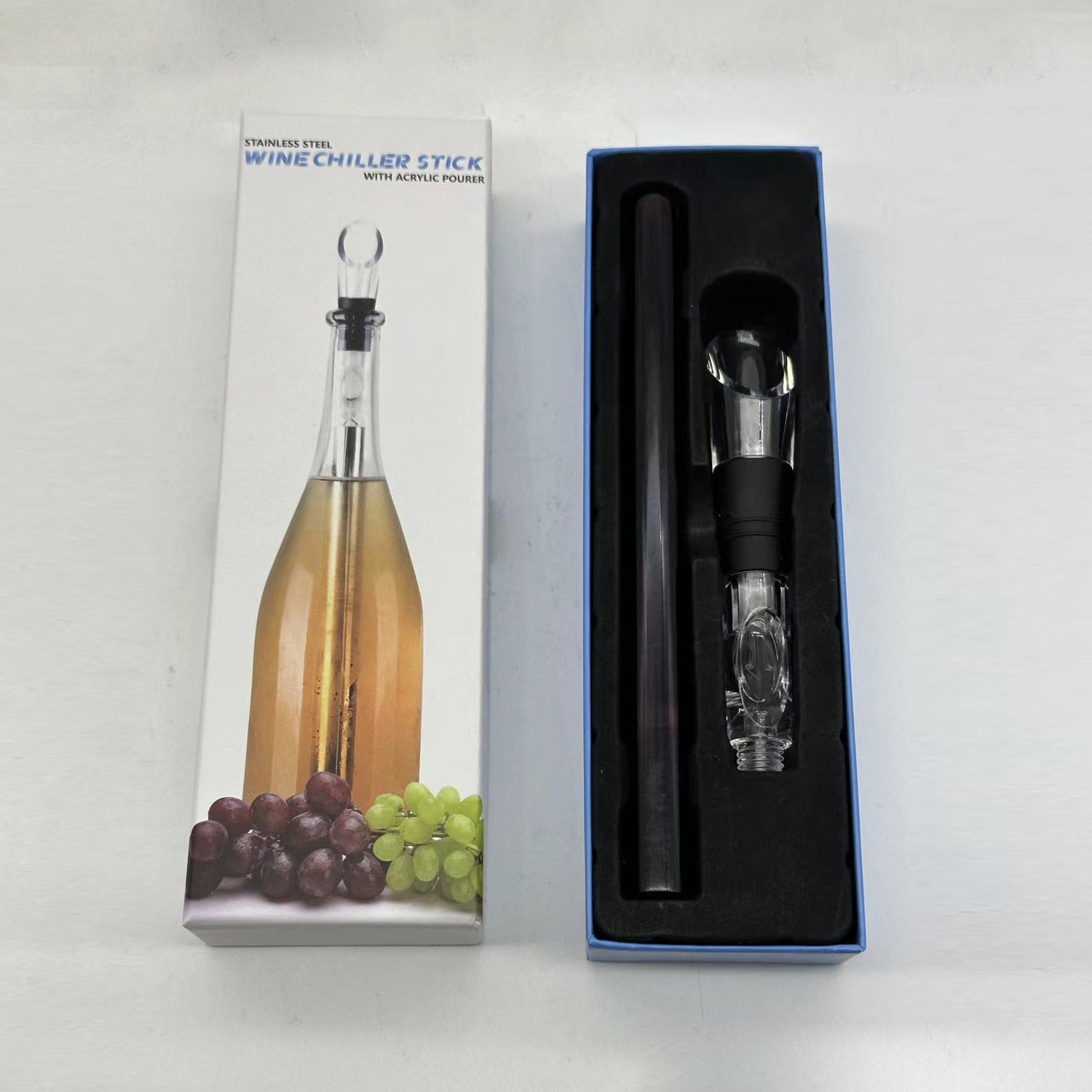 3-IN-1 Stainless Steel Wine Chilling Rod and Aerator - Kitchen Tools