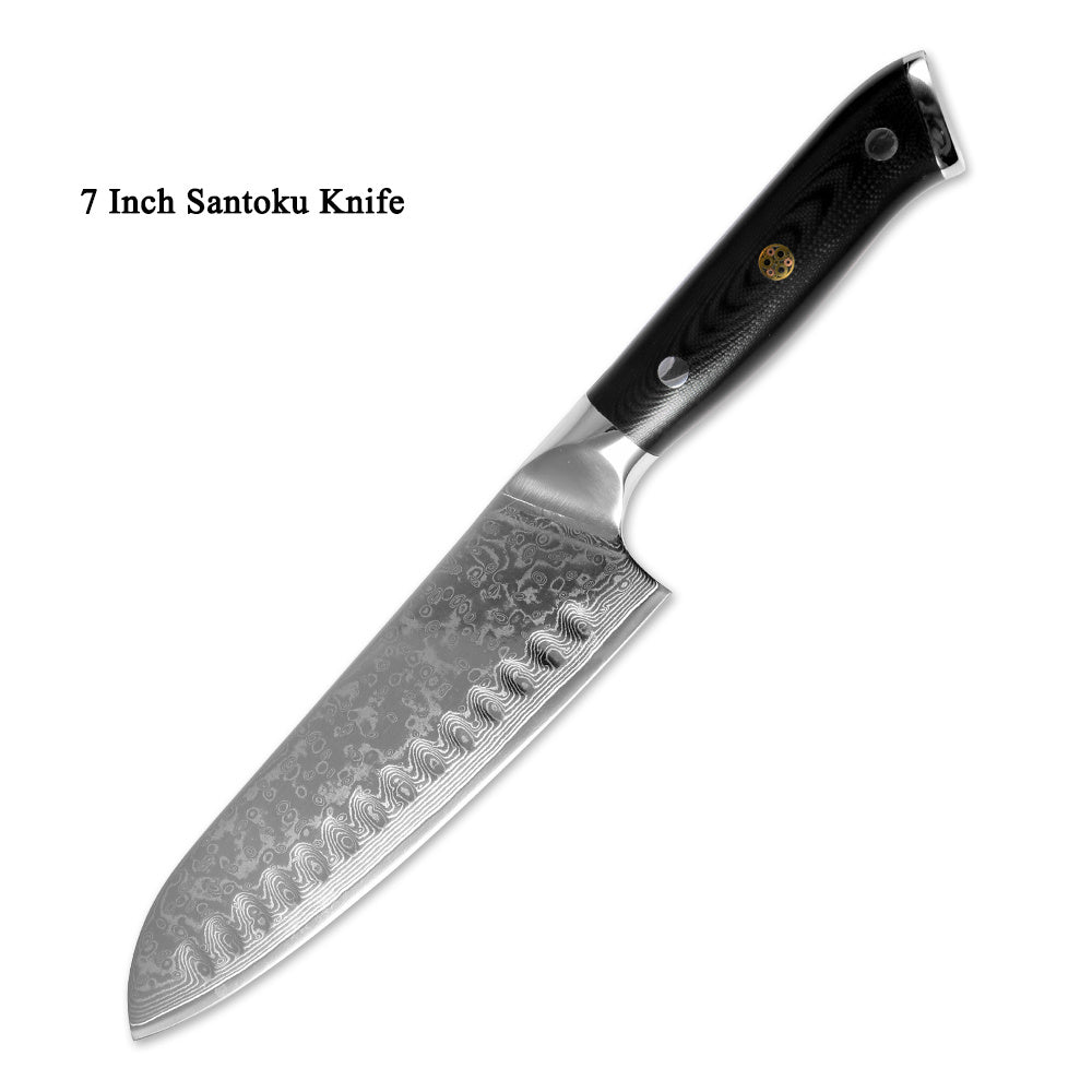 Japanese Damascus Steel Kitchen Knife or Knife Set