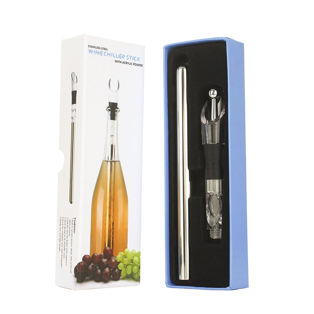 3-IN-1 Stainless Steel Wine Chilling Rod and Aerator - Kitchen Tools