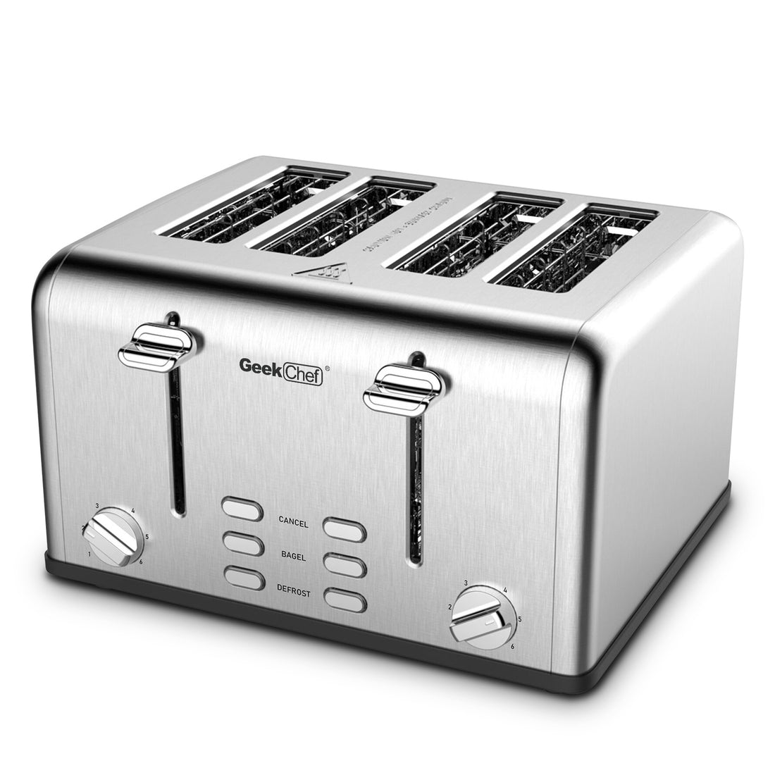 Geek Chef Stainless Steel Extra-Wide Slot Toaster With Dual Control Panel