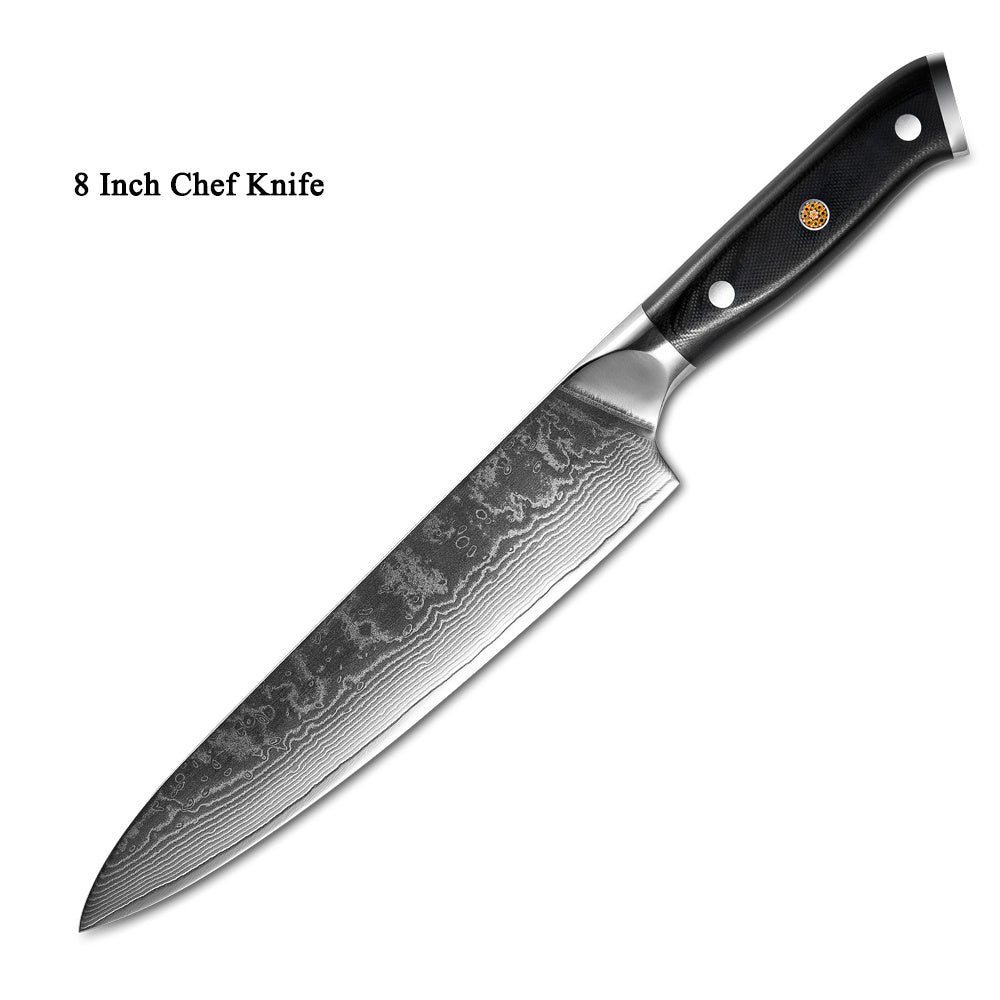 Japanese Damascus Steel Kitchen Knife or Knife Set