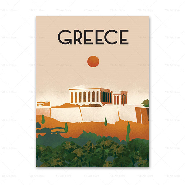 Travel Poster Print On Canvas