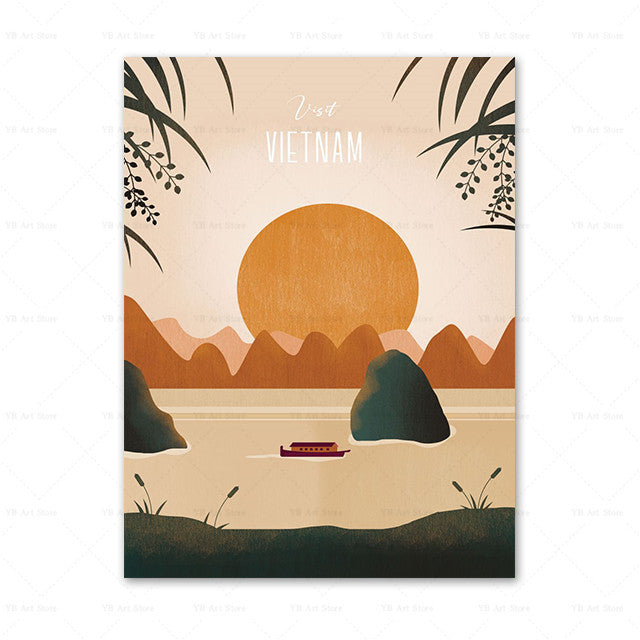 Travel Poster Print On Canvas