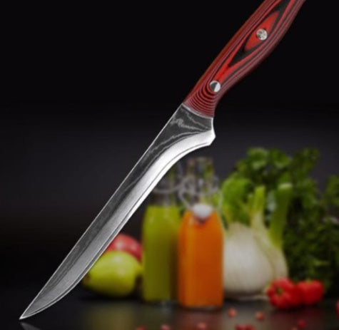 Precision Damascus Steel Boning Knife for Perfect Meat Preparation