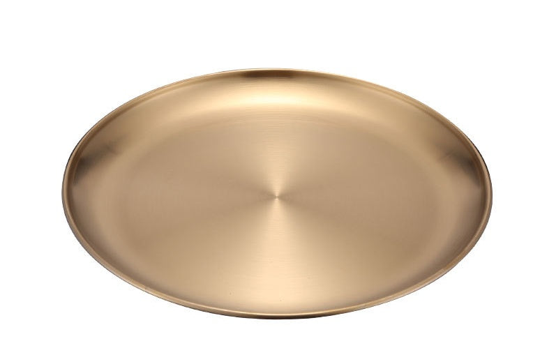 Retro Stainless Steel Dinner Plates