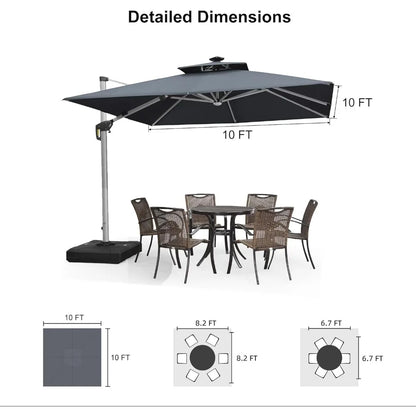 Large Rectangle Patio Umbrella