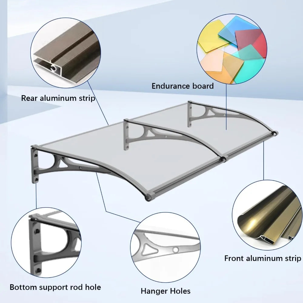 Durable Aluminum Awning for Exterior Door or Window Protection