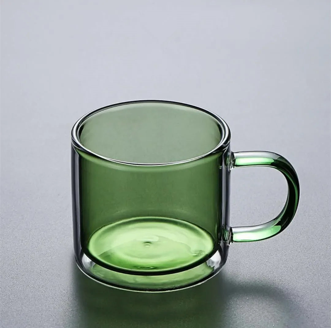 Stylish Colored Glass Coffee Cup for a Unique Drinking Experience