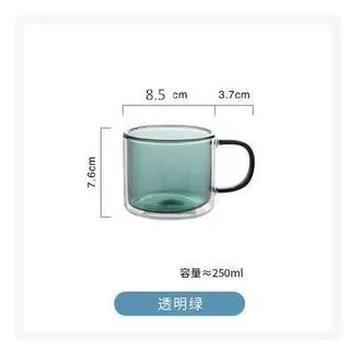 Stylish Colored Glass Coffee Cup for a Unique Drinking Experience