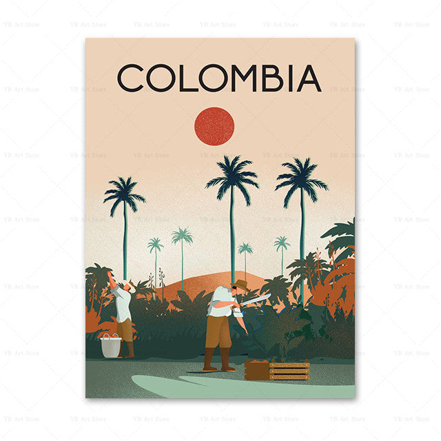 Travel Poster Print On Canvas