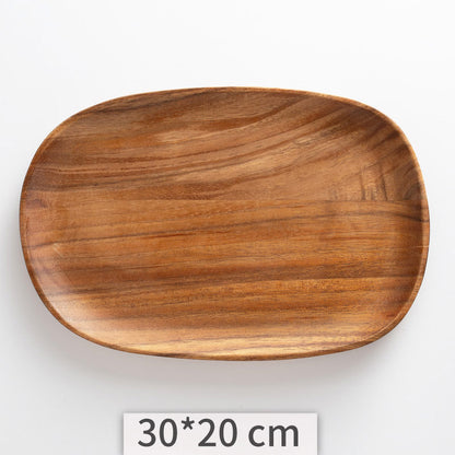 Versatile Acacia Wooden Platter for Serving - Wood Tray