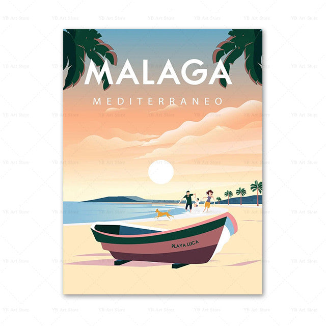 Travel Poster Print On Canvas