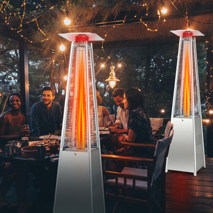 42000 BTU Pyramid Patio Heater with Wheels - Efficient Outdoor Heating