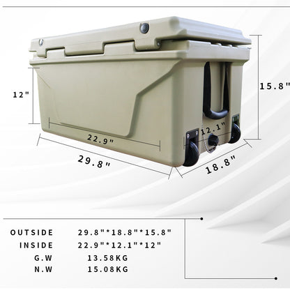 65 QT Ice Chest/Cooler - Heavy-Duty Outdoor Cooling Solution