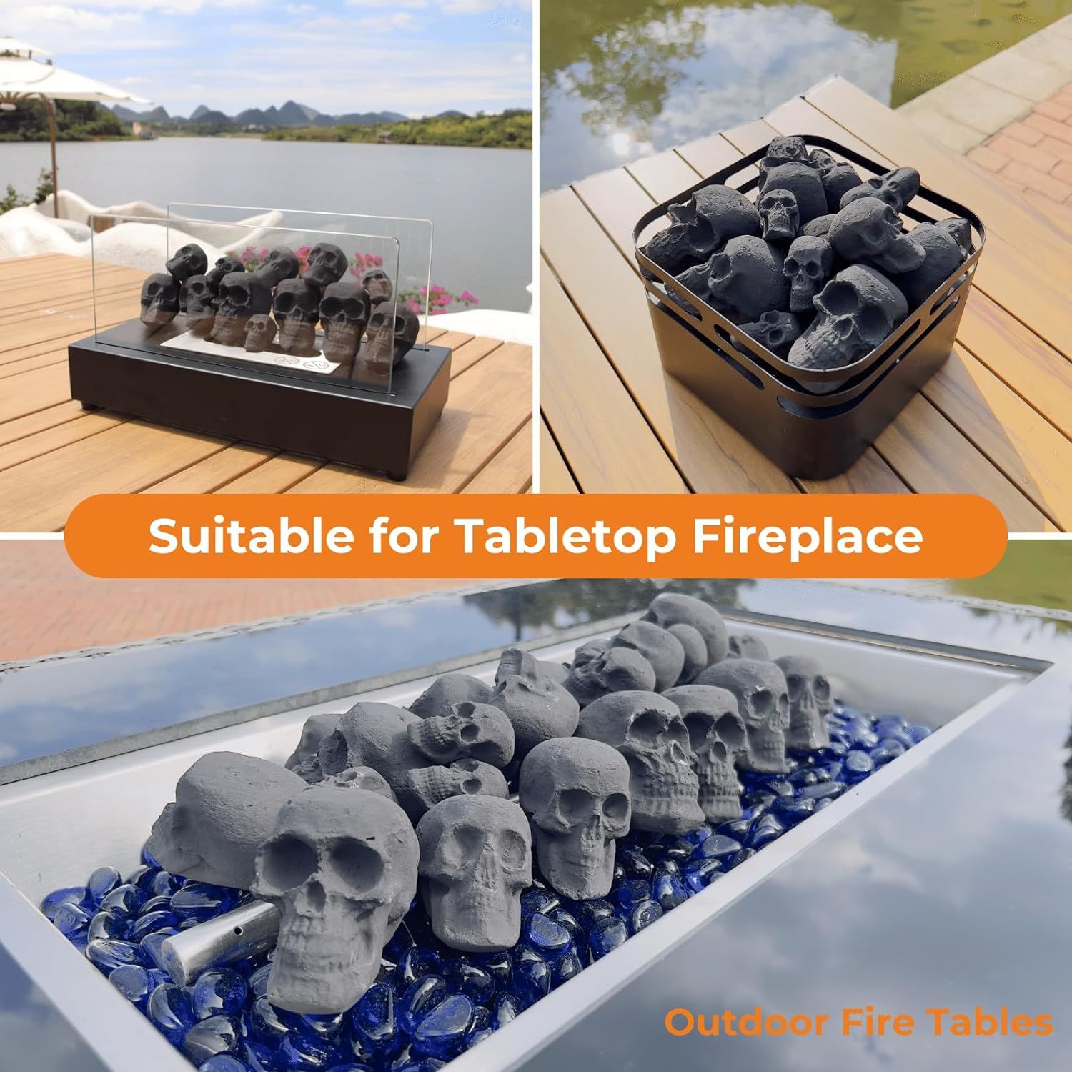 Unique Ceramic Fire Pit Skulls for a Spooky Outdoor Experience