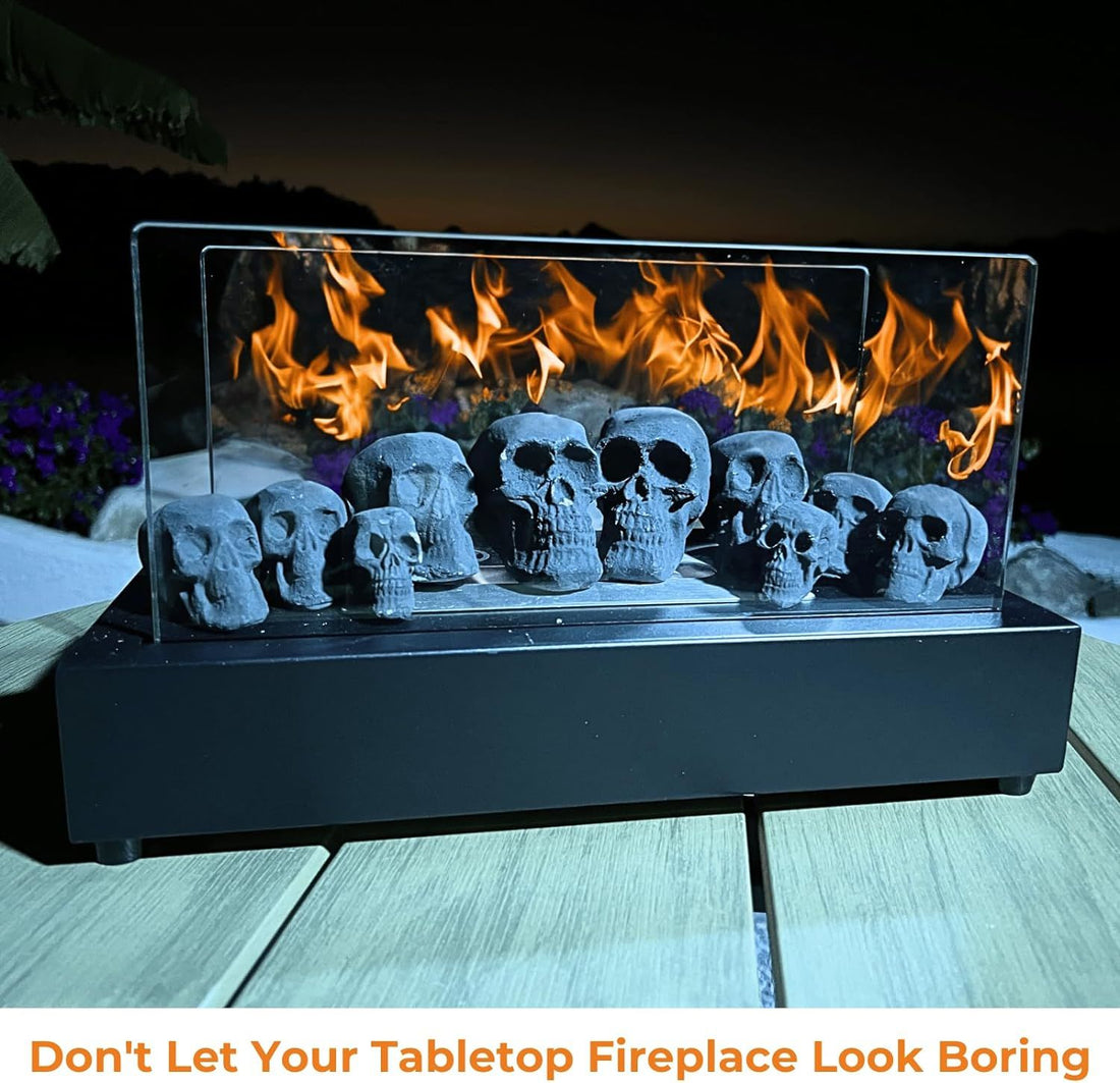 Unique Ceramic Fire Pit Skulls for a Spooky Outdoor Experience