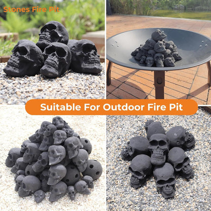 Unique Ceramic Fire Pit Skulls for a Spooky Outdoor Experience