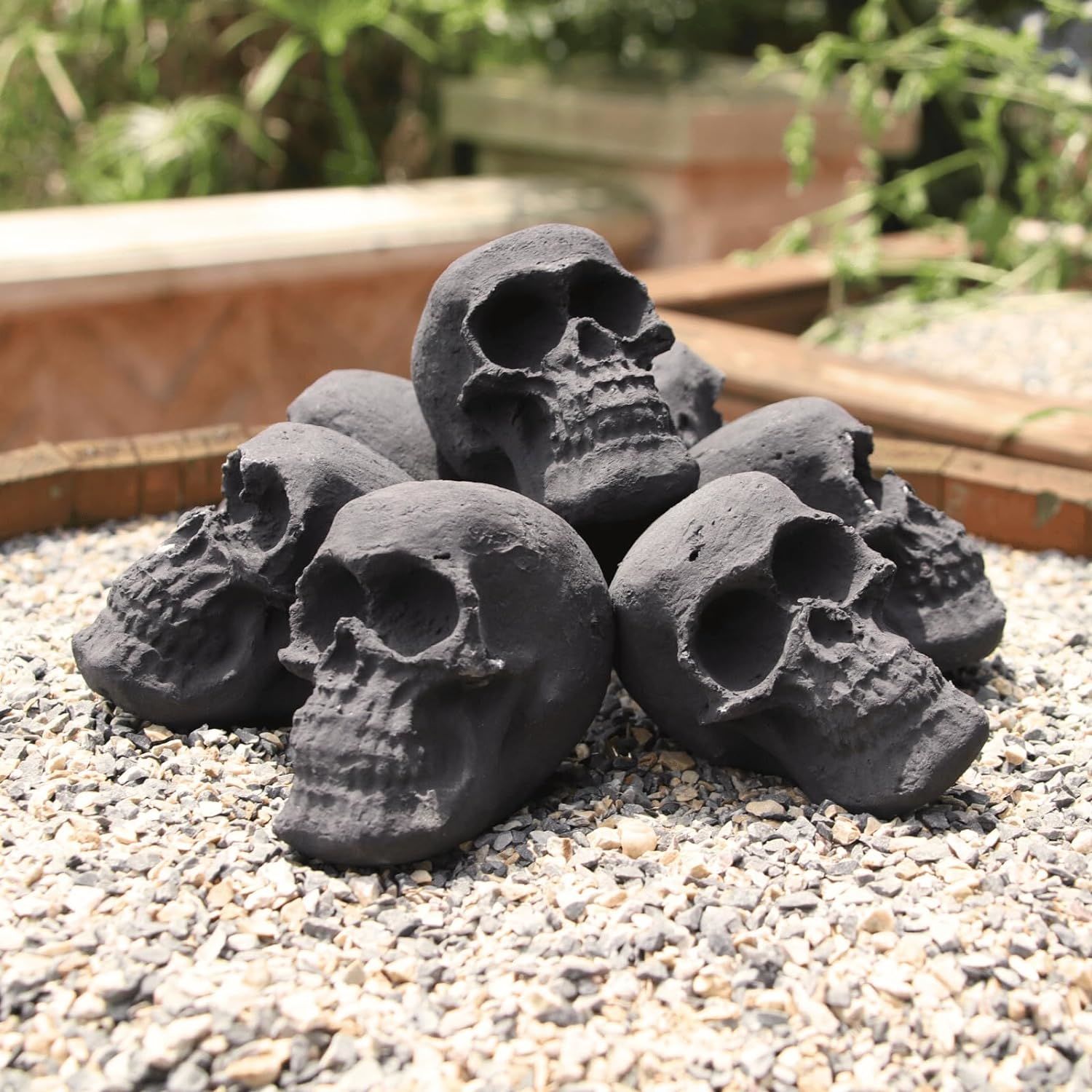 Unique Ceramic Fire Pit Skulls for a Spooky Outdoor Experience